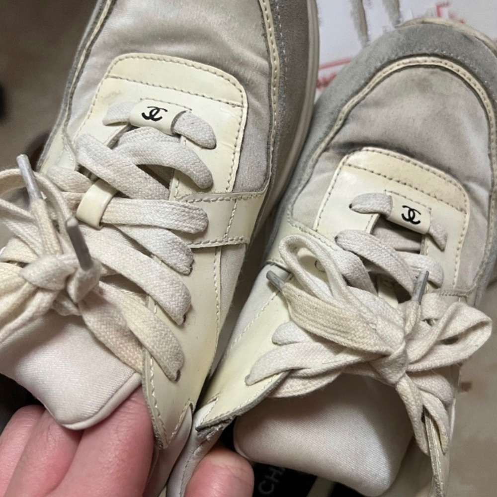 White Chanel sneakers